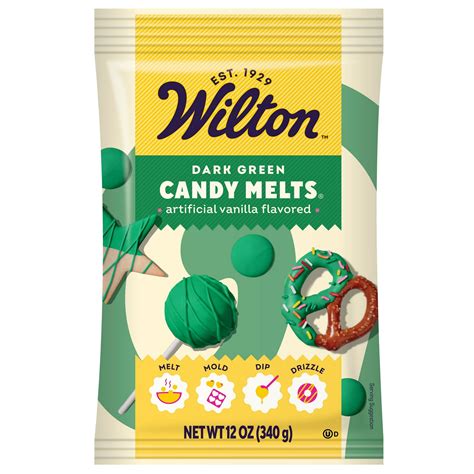 Wilton Melting Chocolate Dark Green Candy Melts Cake Pops Candy Making ...