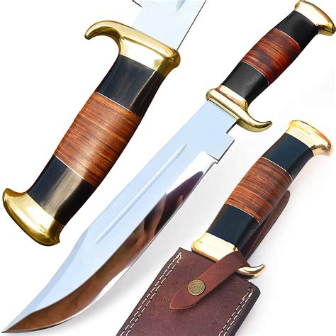 Buy SHINY CRAFTS | Large Bowie With Sheath 18 Inch Mirror Polished D2 ...