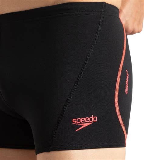 Buy Speedo Male Essential Splice Aquashort Black-Phoenix Red Swimwear ...