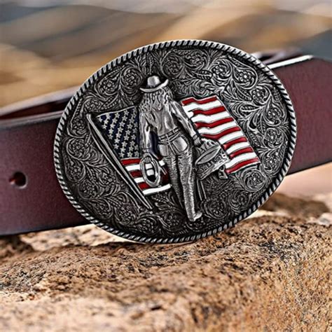 Cowgirl rodeo American flag belt buckle. Gold version available in my ...