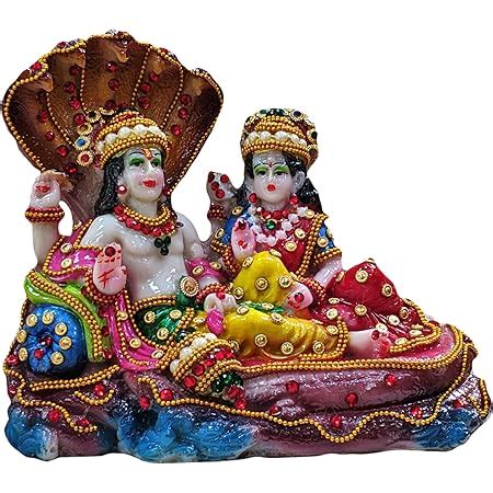 Buy ESPLANADE - Resin Lord Vishnu with Laxmi in Ksheer Sagar - Lakshmi ...