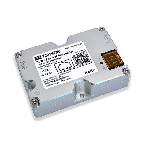 150W GigE Passive PoE Injector with Surge Protection, Developed for ...