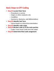 Image result for CPT Coding Step by Step