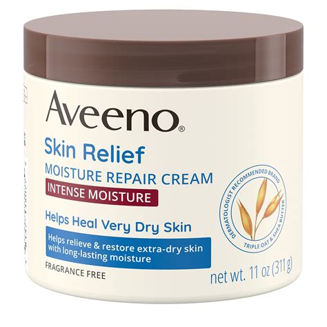 Aveeno Skin Relief Intense IRF13 Moisture Repair Body Cream with Triple Oat & Shea Butter ...