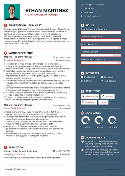 Image result for Resume Examples for Program Manager