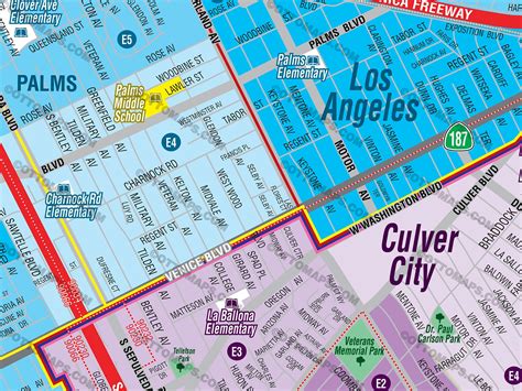 Culver City, Palms, Mar Vista, Del Rey School District Map – Otto Maps