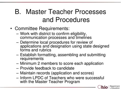 Image result for Master Teacher Program Requirements