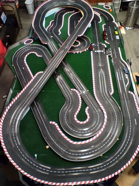 Carrera 132/124 Digital Slot Car Track on 8' x 16' Aluminum Frame Table