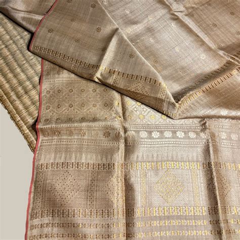 Heirloom Pure Assam Muga Saree with Muga Extra Weft and Zari Mina
