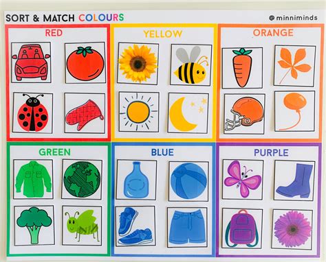 Image result for Sorting by Color Printables