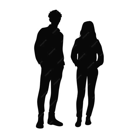 Premium Vector | Man and woman silhouette Male and female silhouette