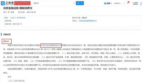 因未按时履行给付义务，贾跃亭被中国证监会限制高消费