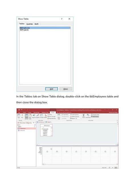 Access Database Query 的图像结果