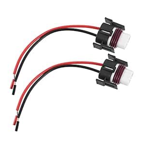 X AUTOHAUX 2pcs Car H11 H8 Ceramic Wiring Harness Female Adapter Socket ...