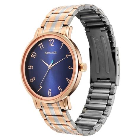 Buy Online Sonata Utsav Quartz Analog Blue Dial Watch for Men ...