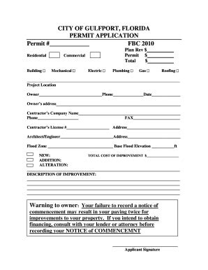City Of Gulfport Building Department 2020-2026 - Fill and Sign ...