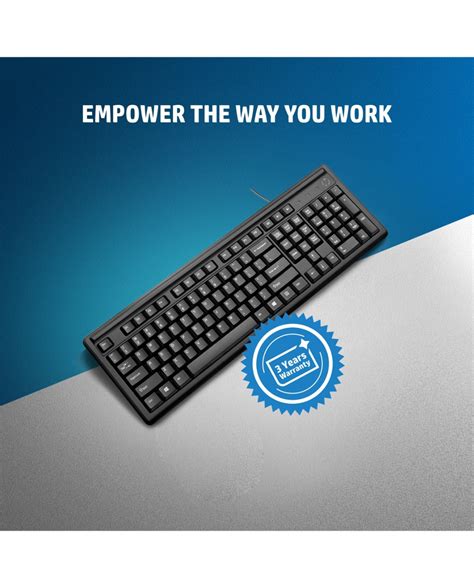 HP 100 Wired USB Desktop Keyboard (Black)