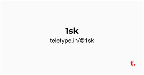 @1sk — Teletype