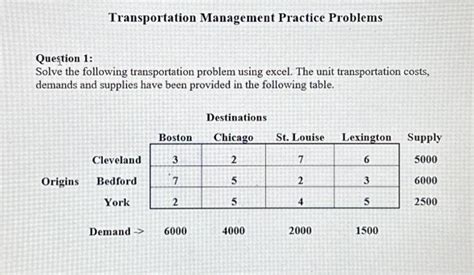 Image result for Transportation Problem Question. Answer