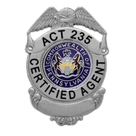 Armed Security Pa Act 235 Badges - The Security Badges