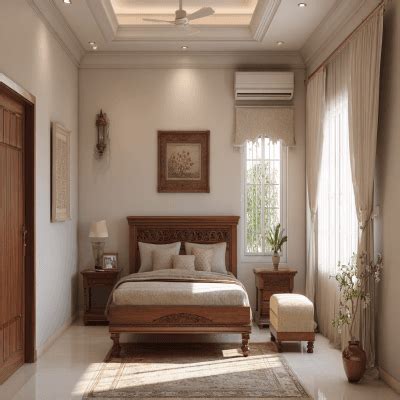 Classic Beige Bedroom Wall Paint Design