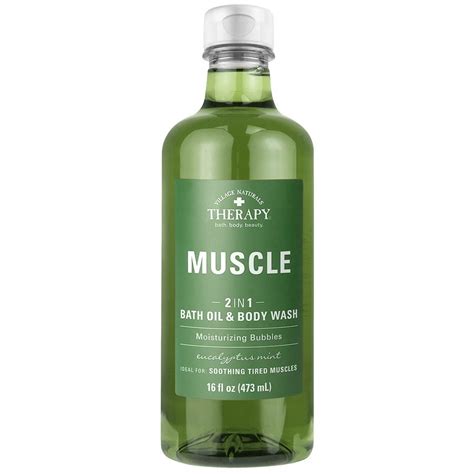 Village Naturals Therapy Muscle 2 in1 Bath Oil & Body Wash Eucalyptus ...