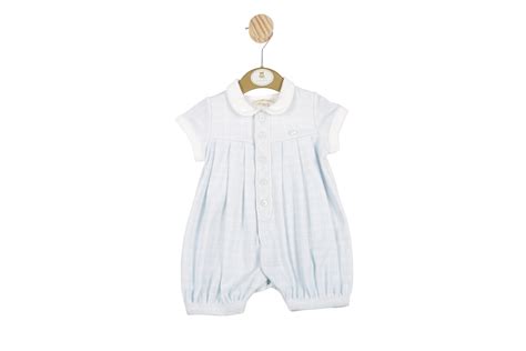 mintini baby ブルーチェックロンパース | missy's