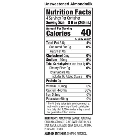 Califia Farms Coconut Almond Milk Nutrition Facts at Susan Callahan blog