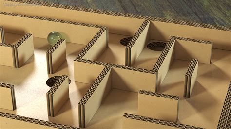 Board Game Marble Labyrinth from Cardboard 3D Model $29 - .3ds .blend ...