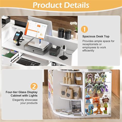PAKASEPT Reception Desk with Counter for Retail & India | Ubuy