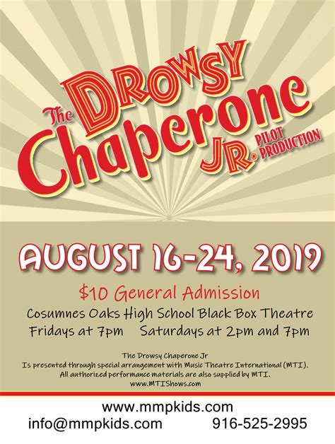 The Drowsy Chaperone Jr at Musical Mayhem Productions - Performances ...