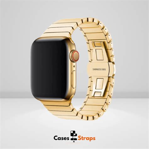Link Bracelet Stainless Steel iWatch Gold Color – Cases N Straps