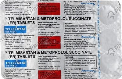 टेल्ज़ी एमटी 50 टैबलेट (Tellzy Mt 50 in Hindi) : उपयोग, साइड-इफेक्ट्स ...