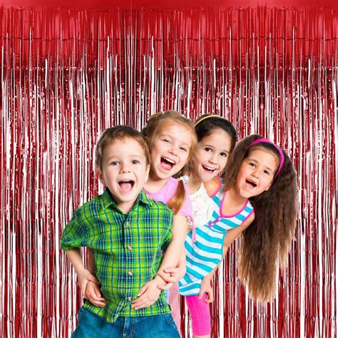 Metallic Red color foil curtain for decoration birthday – Snow Fair