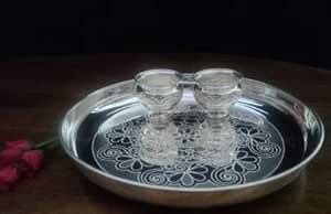 Sigaram German Silver for Pooja Thai Set (3 Pieces, Silver) K2448 ...