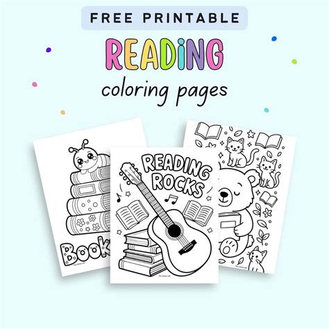 Free Printable Reading Coloring Pages - The Artisan Life
