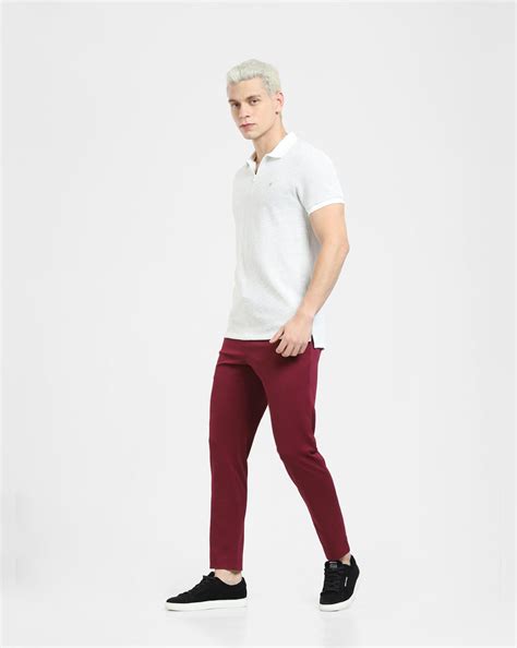 Buy White Zip-Up Polo T-shirt for Men