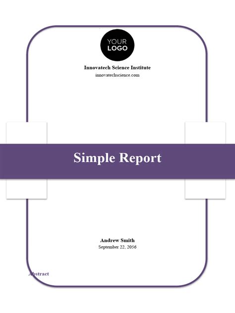 Image result for Example of Simple Report