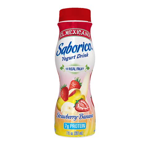 El Mexicano® Saborico® Strawberry Banana yogurt drink 7 fl. oz. bottle