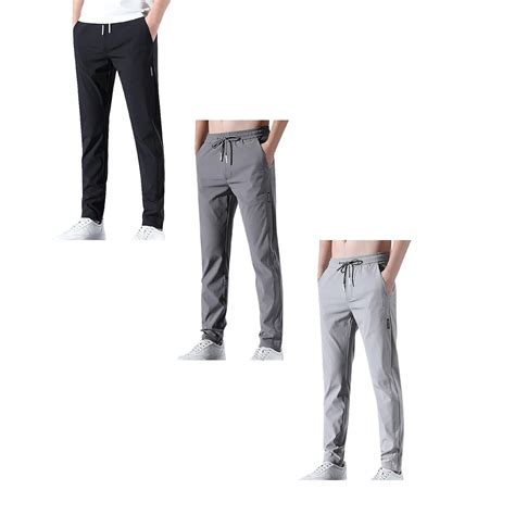 3Pc Blue Comfy Pants for Men, Easeflexor-Unisex Stretch Quick Drying ...