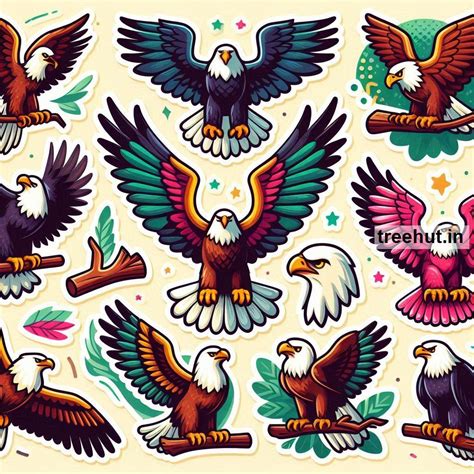 Printable Eagle Stickers and 20 Craft Activities for Kids, Adults ...