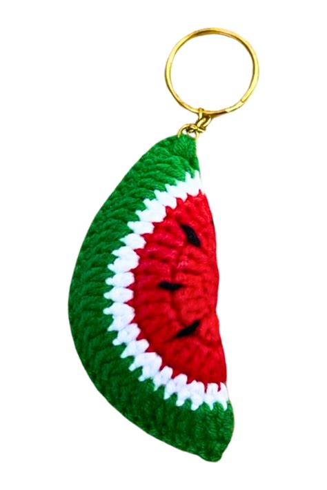 Hazek & Ebruli.co Hazek Karpuz Dilimi Charm Anahtarlık Aksesuar 7,5 x 3 ...