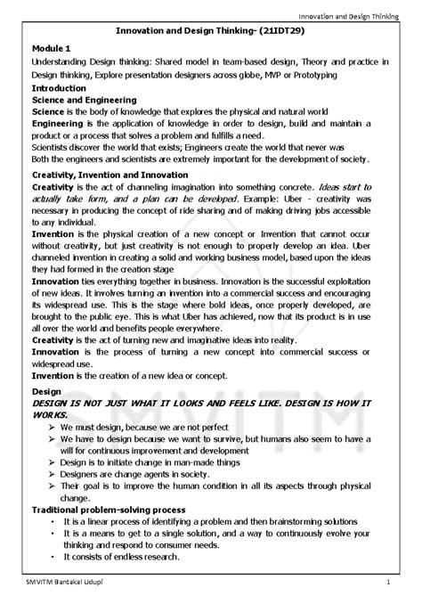 IDT-21IDT29: Module 1 - Understanding Design Thinking and Innovation ...