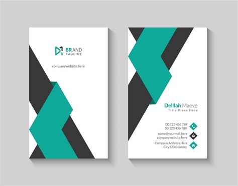 Vertical Business Card Template 的图像结果