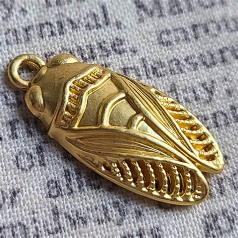 Cicada or Locust Charm Gold Plated Bronze Charm 23x11mm 4 Pcs - Etsy