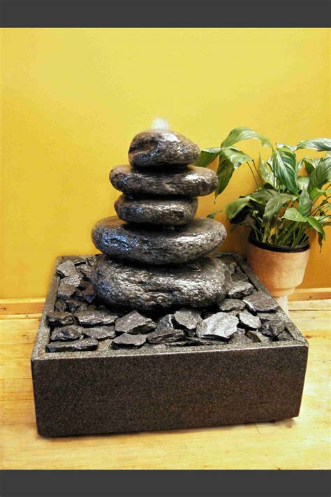 Fontaine d’intérieur set Cairn en Bloc erratique 5 pièces en bassin de ...