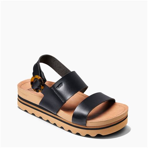 Women's Vista Hi Buckle Sandals (Black/Tan) | REEF®