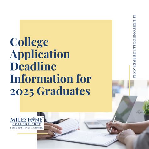 College Application Deadline Information for 2025 Graduates - Milestone ...