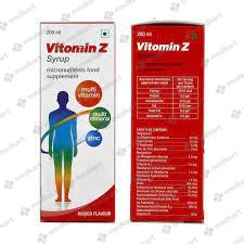 VITOMIN Z SYRUP 200 ML : View Price, Combination and Alternatives | Medkart