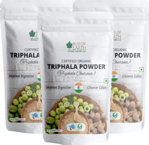 Bliss of Earth 3x100gm Organic Triphala Powder Churan Ayurvedic Herbal ...